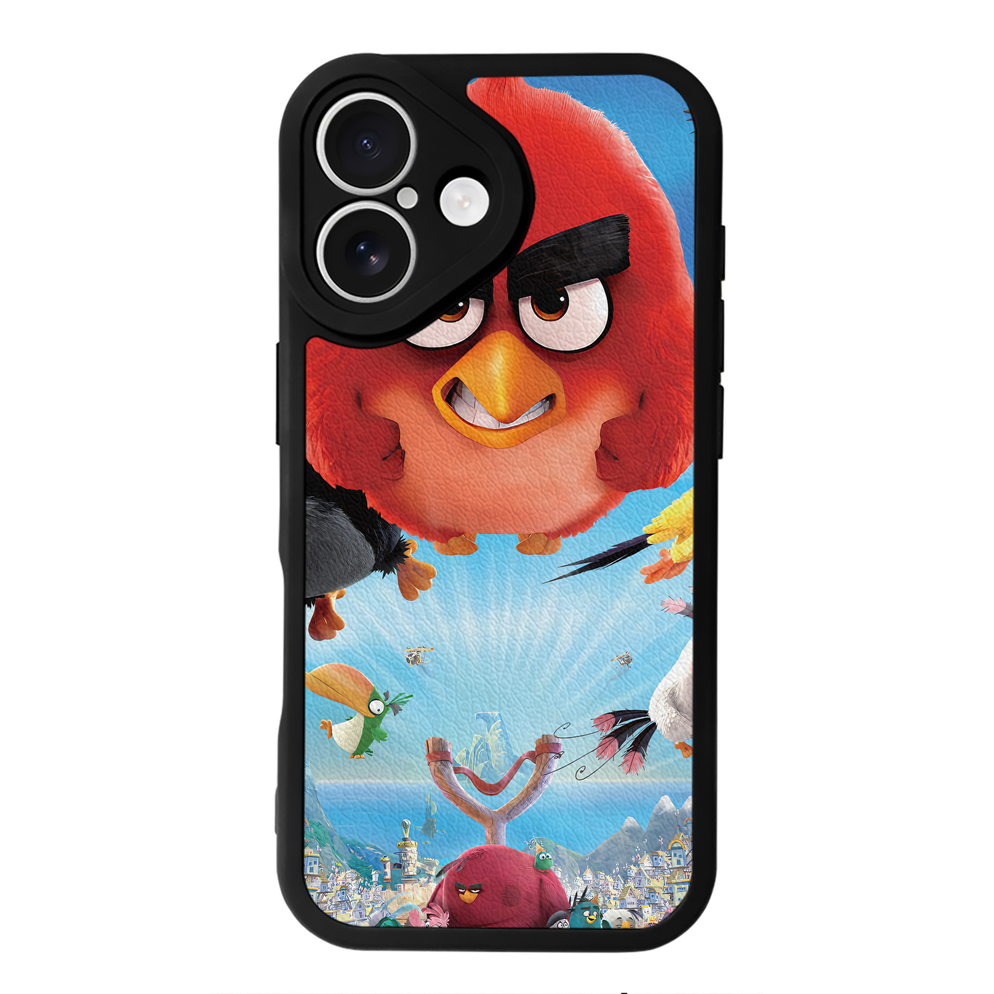 （画像用） Angry Birds アングリーバード 【iPhone 16シリーズ対応】シリコンスマホケース（レザー調） 材質：シリコン